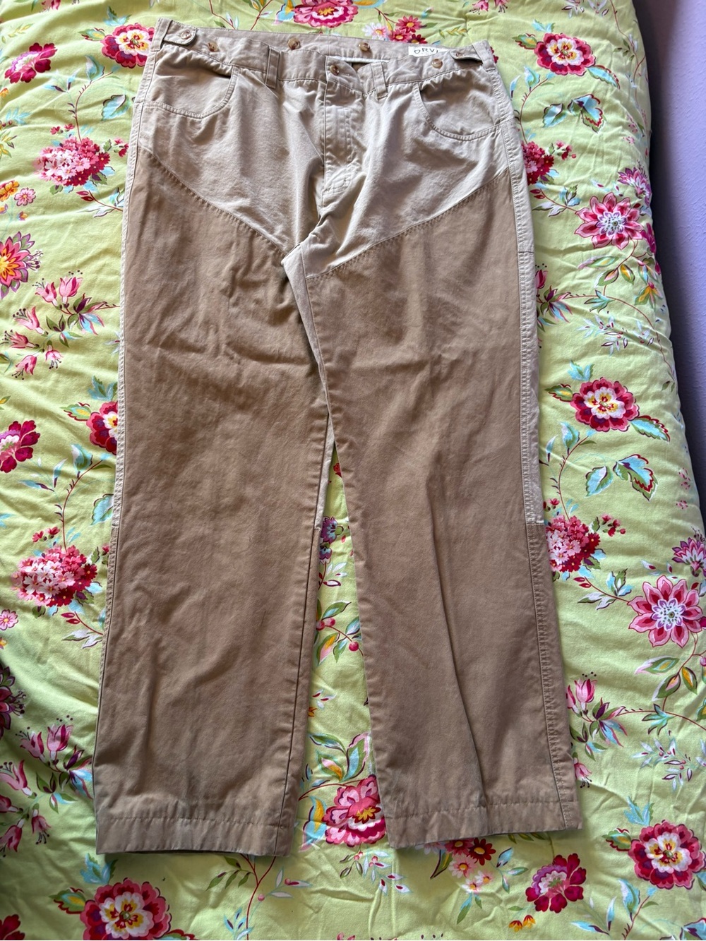 Orvis Vintage Upland Briar Guard Double Front Hunting Khaki Pants 40W 31L VGUC